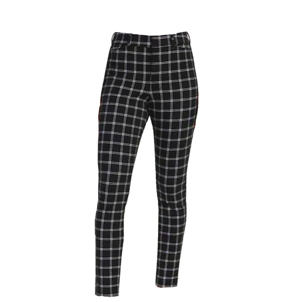 Maurices Skinny Chino Pants Women's Size L REG Multicolor Gingham Casual